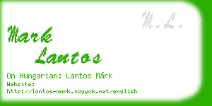 mark lantos business card